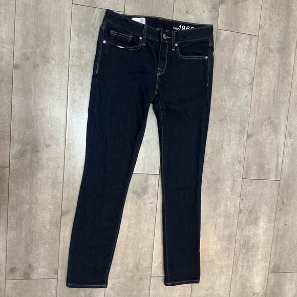 GAP 1969 Skinny Jeans Women’s Petite Jeans Always Skinny Dark Wash Size 2 Short - Picture 15 of 15